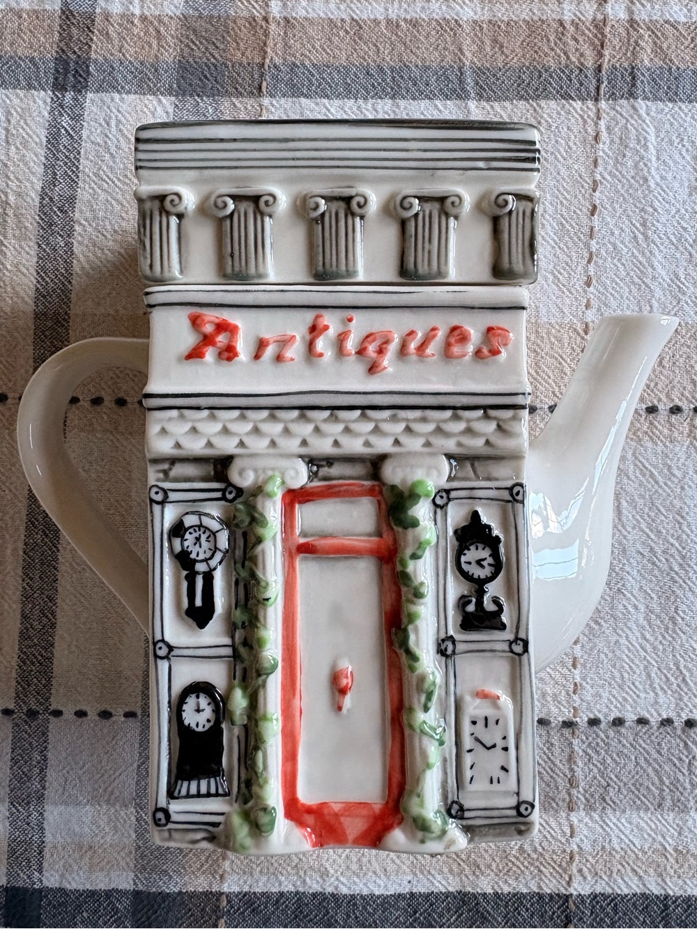 Cute Vintage Teapot Antiques Shopfront Ceramic.